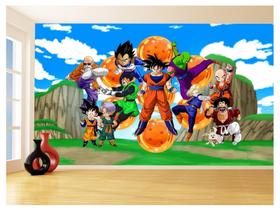 Papel De Parede Dragon Ball Goku Vegeta Anime 3,5M Dbz444