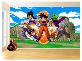 Papel De Parede Dragon Ball Goku Vegeta Anime 3,5M Dbz447