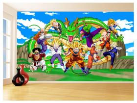 Papel De Parede Dragon Ball Goku Vegeta Anime 3,5M Dbz456