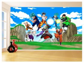 Papel De Parede Dragon Ball Goku Vegeta Anime 3,5M Dbz477