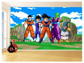 Papel De Parede Dragon Ball Goku Vegeta Anime 3,5M Dbz494