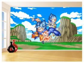 Papel De Parede Dragon Ball Goku Vegeta Anime 3,5M Dbz497