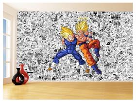 Papel De Parede Dragon Ball Goku Vegeta Anime 3,5M Dbz559