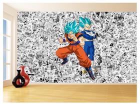 Papel De Parede Dragon Ball Goku Vegeta Anime 3,5M Dbz561