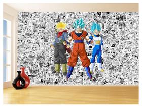 Papel De Parede Dragon Ball Goku Vegeta Anime 3,5M Dbz565