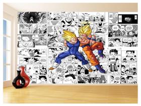 Papel De Parede Dragon Ball Goku Vegeta Anime 3,5M Dbz673