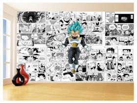 Papel De Parede Dragon Ball Vegeta Anime Blue 3,5M Dbz687