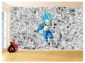 Papel De Parede Dragon Ball Vegeta Blue Anime 3,5M Dbz585