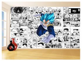 Papel De Parede Dragon Ball Vegeta Blue Anime 3,5M Dbz695