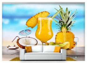 Papel De Parede Drinks Bebidas Praia Verão 3D Al182 - Você Decora