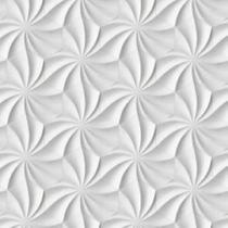 Papel De Parede Efeito Gesso 3D Geométrico Flor 7 18M