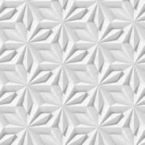 Papel De Parede Efeito Gesso 3D Geométrico Flor 9 9M