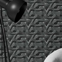 Papel de Parede Efeito Gesso 3D Labirinto Preto Fios Brancos Autocolante Lavável Papel de Parede Efeito Gesso 3D Labirinto Preto Fios Brancos Autocolante Lavável