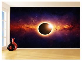 Papel De Parede Espaço Estrelas Eclipse Solar 3,5M Nsp145 - Você Decora