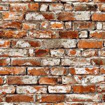 Papel de Parede Essencial Ess1064 B Tijolinho BrancBARBECUE / Laranja