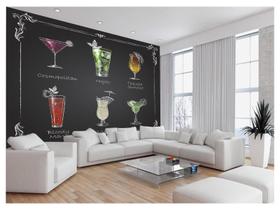 Papel De Parede Estilo Lousa Bebdias Bar Drink 3,5M Lcb18