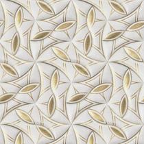 Papel De Parede Estofado 3d Triangular Dourado - 3,3x0,5m Papel De Parede Estofado 3d Triangular Dourado - 3,3x0,5m