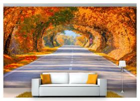 Papel De Parede Estrada Caminho Floresta 3D 6M² Nes097