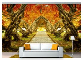 Papel De Parede Estrada Caminho Floresta 3D 7,50m² Nes098 Papel De Parede Estrada Caminho Floresta 3D 7,50m² Nes098