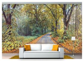 Papel De Parede Estrada Caminho Floresta 3D 7,50m² Nes100 Papel De Parede Estrada Caminho Floresta 3D 7,50m² Nes100