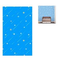 Papel de parede estrelas azul adesivo decorativo quarto infantil bebe rolo 5 metros