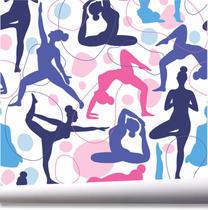 Papel De Parede Exercícios Yoga Spa Pilates Alongamento A732 - Quartinho Decorado