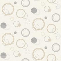 Papel de Parede Fiesta Modern Geométrico Círculos Creme 543342 Papel de Parede Fiesta Modern Geométrico Círculos Creme 543342