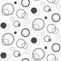 Papel de Parede Fiesta Modern Geométrico Círculos Preto 543341 Papel de Parede Fiesta Modern Geométrico Círculos Preto 543341