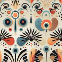 Papel de parede FLFK Boho Vintage Flower Stripe 41x325 cm Papel de parede FLFK Boho Vintage Flower Stripe 41x325 cm