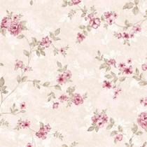 Papel De Parede Floral Adesivo Flores Rosa Lavável - N4892