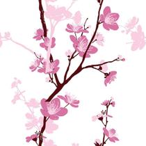 Papel de Parede Floral Cerejeira Rosa - Papel de Parede Digital