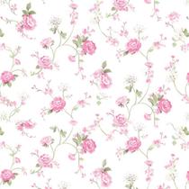 Papel De Parede Floral Flores Delicadas Adesivo Lavável 3m