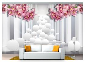 Papel De Parede Floral Flores Textura Sala 3D 3M² Xfl198 Papel De Parede Floral Flores Textura Sala 3D 3M² Xfl198