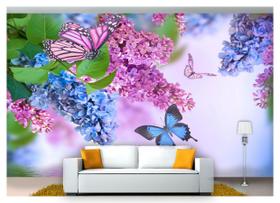 Papel De Parede Floral Flores Textura Sala 3D 3M² Xfl214