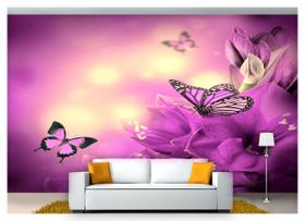 Papel De Parede Floral Flores Textura Sala 3D 3M² Xfl217