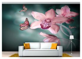 Papel De Parede Floral Flores Textura Sala 3D 3M² Xfl219