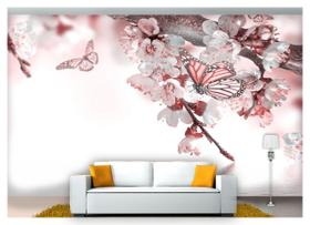 Papel De Parede Floral Flores Textura Sala 3D 3M² Xfl220 Papel De Parede Floral Flores Textura Sala 3D 3M² Xfl220