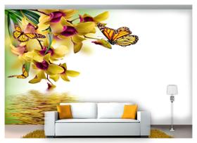 Papel De Parede Floral Flores Textura Sala 3D 3M² Xfl228