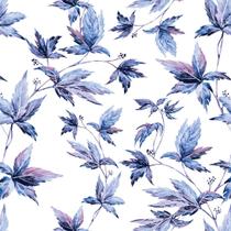 Papel de Parede Floral Folhagem Azul