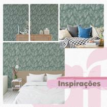 Papel De Parede Floral Jardim Verde Adesivo Lavável 15M