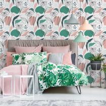 Papel de Parede Floral Minimalista rolo 57x270cm