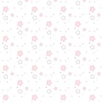 Papel de Parede Floral Rosa Infantil Adesivo 2,70x0,57m