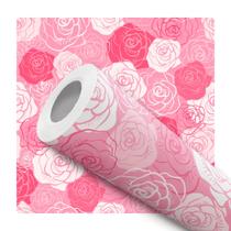 Papel de Parede Floral Tons de Rosa Adesivo Moderno Quarto Sala de Estar Papel de Parede Floral Tons de Rosa Adesivo Moderno Quarto Sala de Estar