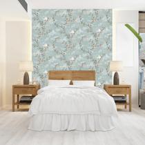 Papel de Parede Floral Vintage Maça - Rolo com 10 Metros Revestimento
