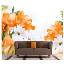 Papel De Parede Flores 7,30m² Adesivo Decorativo Flores 60