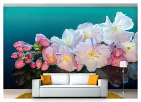 Papel De Parede Flores Floral Flor Natural 3D Nfl143