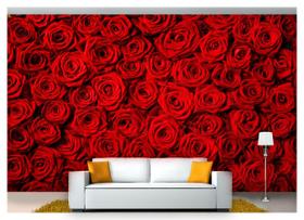 Papel De Parede Flores Rosas Romantico 3D Nfl142