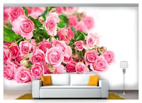 Papel De Parede Flores Rosas Romantico 3D Nfl146