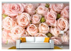 Papel De Parede Flores Rosas Romantico 3D Nfl207