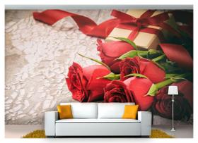 Papel De Parede Flores Rosas Romantico 3D Nfl210